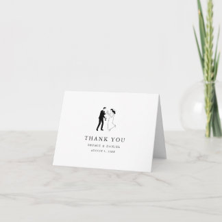 Klassisch Elegant Minimalistisch Handgezeichnet Dankeskarte