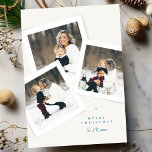 klassisch elegante 4-Foto-Collage fröhliche Weihna Feiertagskarte<br><div class="desc">***Dieses Design ist Teil einer Zusammenstellung*** _______________________ Diese Designvorlage ist vollständig editierbar / vom Kunden anpassbar - klicken Sie auf die weitere Schaltfläche, wenn Sie das Design verschieben, hinzufügen, löschen oder erheblich ändern möchten __________________________ Haben Sie Fragen zum Design oder benötigen Sie weitere Designs oder Optionen, kontaktieren Sie mich bitte...</div>