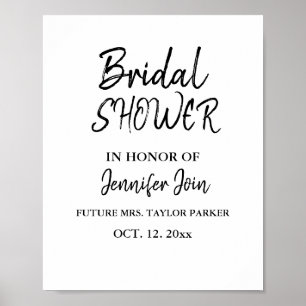Klassisch Elegante Kupfer Hochzeit Braut Dusche Sc Poster
