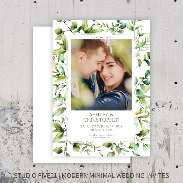 Klassisch elegante Rustikale Hochzeit an der blühe Save The Date (Von Creator hochgeladen)