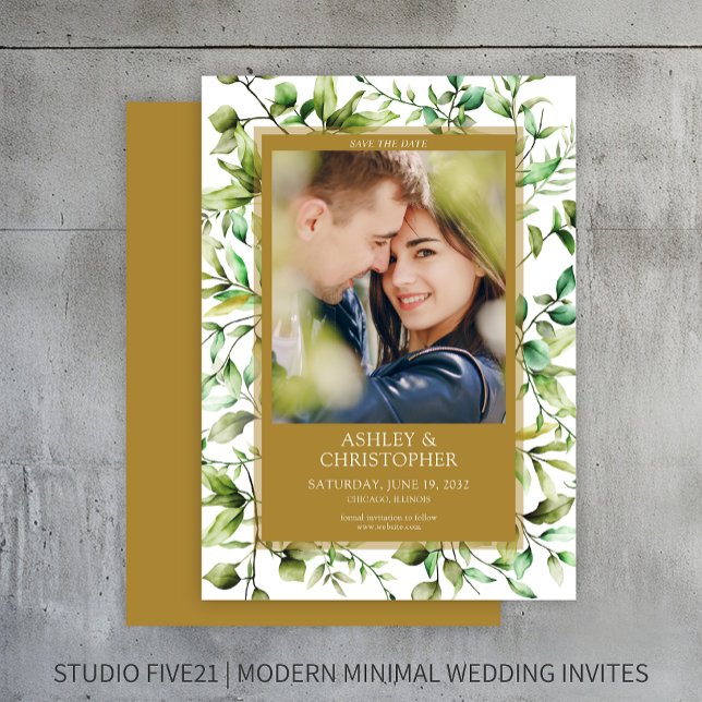 Klassisch elegante Rustikale Hochzeit an der blühe Save The Date (Von Creator hochgeladen)