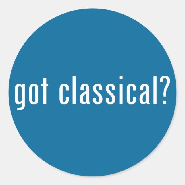 Klassisch got? runder aufkleber (Vorderseite)