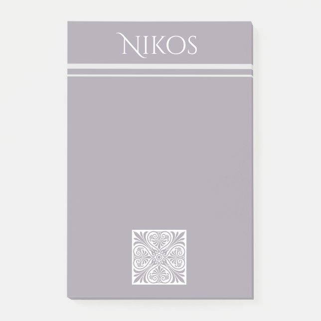 Klassisch Griechisch Inspiriert Personalisiert Post-it Klebezettel (Vorderseite)