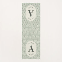 Klassisch-grüne Familie monogramm elegant modern