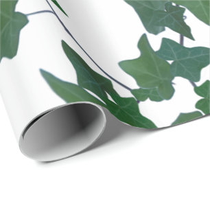 Klassisch-grüner Efeu Geschenkpapier