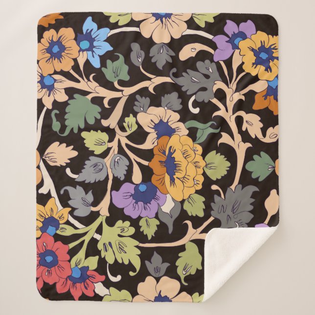 Klassisch islamisch: florale Nahtlose Ornamente Sherpadecke (Vorderseite)