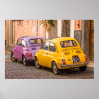 Klassisch italienische Fiat 500 Autos in Rom Itali