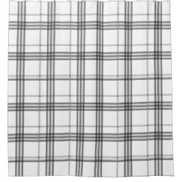 Klassisch Kariert Weiß und Schwarz Duschvorhang