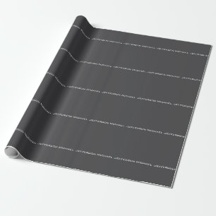 Klassisch Kreative Trendige Dunkelgrau & Weiß Geschenkpapier