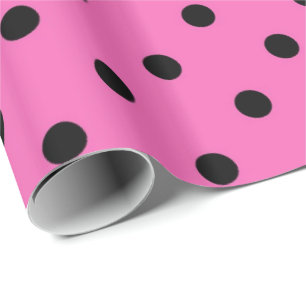 Klassisch, liebenswert, elegante rosa und schwarze geschenkpapier