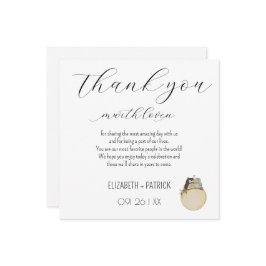 Klassisch minimalistisch ,Eulen in Liebe Dankeskarte