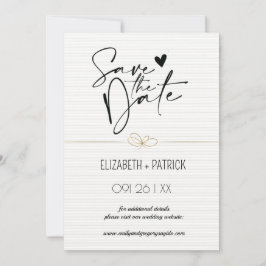 Klassisch minimalistisch ,Eulen in Liebe Save the  Einladung