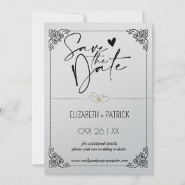 Klassisch minimalistisch ,Eulen in Liebe Save the  Einladung