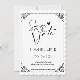 Klassisch minimalistisch ,Eulen in Liebe Save the  Einladung