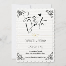 Klassisch minimalistisch ,Eulen in Liebe Save the  Einladung