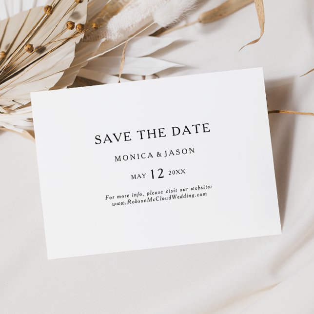 Klassisch Minimalistisch horizontal Save the Date (Von Creator hochgeladen)
