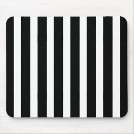 Klassisch modern gestreift Schwarz und Weiß Mousepad