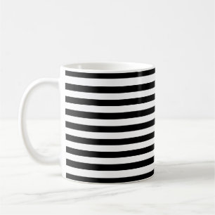 Klassisch, modern schwarz und weiß, horizontal ges kaffeetasse