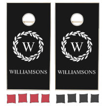 Klassisch Modernes Bauernhaus Monogram Schwarz und