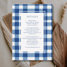 Klassisch Navy Baby Blau Kariert Gingham Details