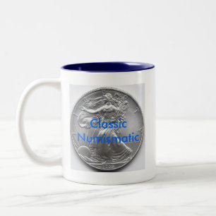 KLASSISCH NUMISMATISCH ZWEIFARBIGE TASSE
