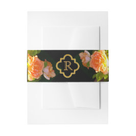 Klassisch orange pfirsichfarbene Rose Einladungsbanderole