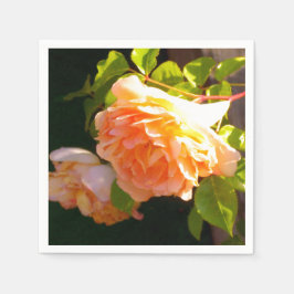Klassisch orange pfirsichfarbene Rose Serviette