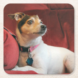 klassisch rechteckiger pappuntersetzer