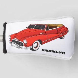 Klassisch rot 1948 Auto Golf Headcover