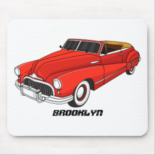 Klassisch rot 1948 Auto Mousepad