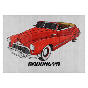 Klassisch rot 1948 Auto Schneidebrett