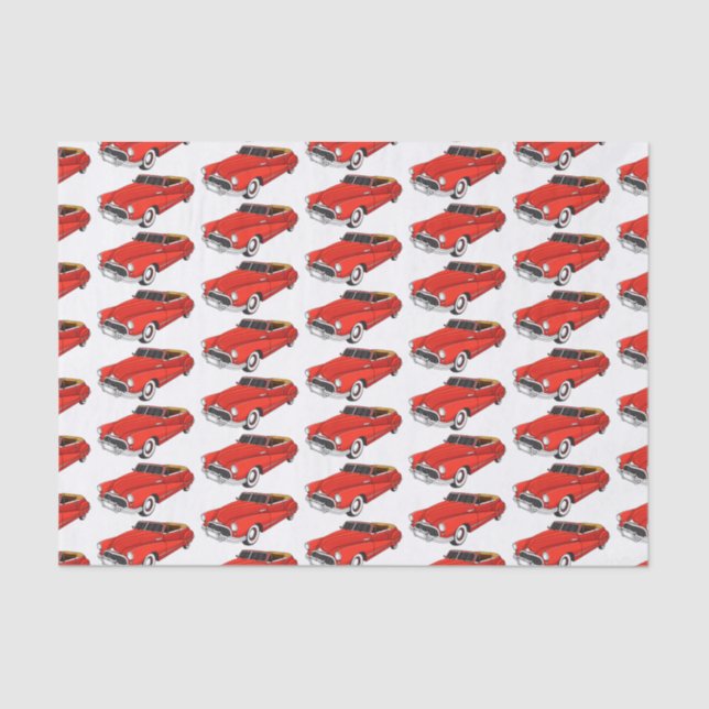 Klassisch rot 1948 Auto Seidenpapier (Vorderseite)