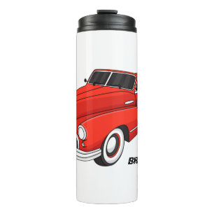 Klassisch rot 1948 Auto Thermosbecher
