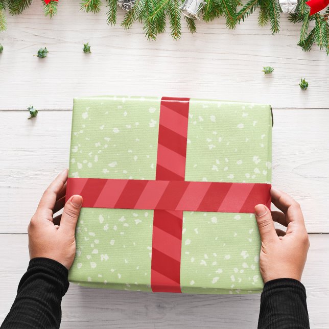 Klassisch rot gestreift satinband (Red whimsical striped festive simple red ribbon)