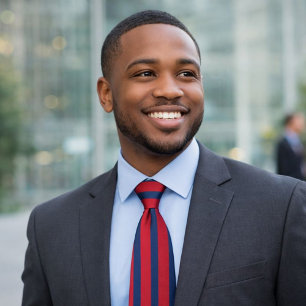 Klassisch rot und blau gestreift krawatte