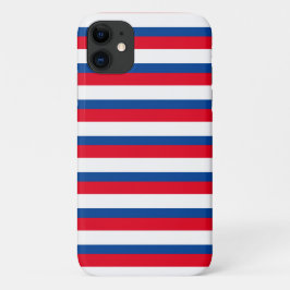Klassisch rot, weiß und blau gestreift iPhone 16 hülle