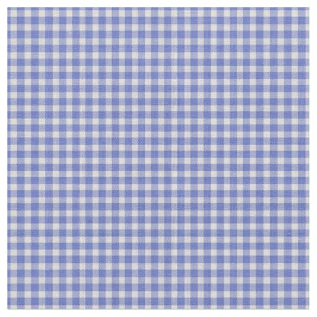 Klassisch Royal Blau Gingham Karo Stoff (Nahaufnahme)