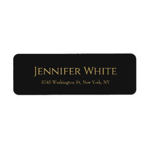 Klassisch schlicht elegant Schwarz Gold Farbe Mini