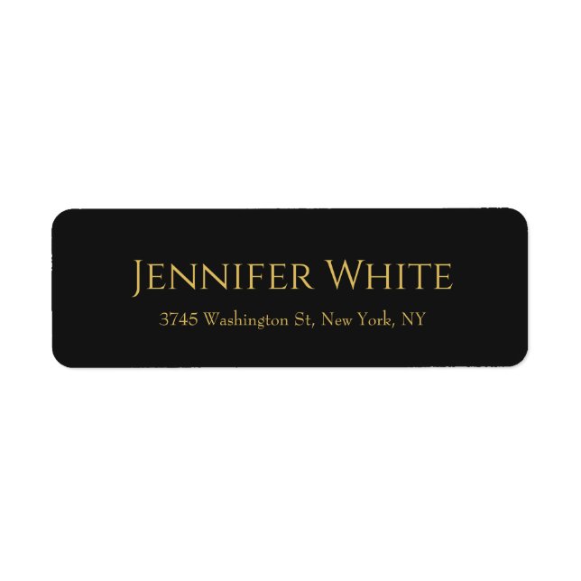 Klassisch schlicht elegant Schwarz Gold Farbe Mini (Vorne)