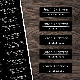 Klassisch schwarz oder eine beliebige farbige Name Etiketten