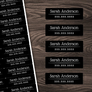 Klassisch schwarz oder eine beliebige farbige Name Etiketten