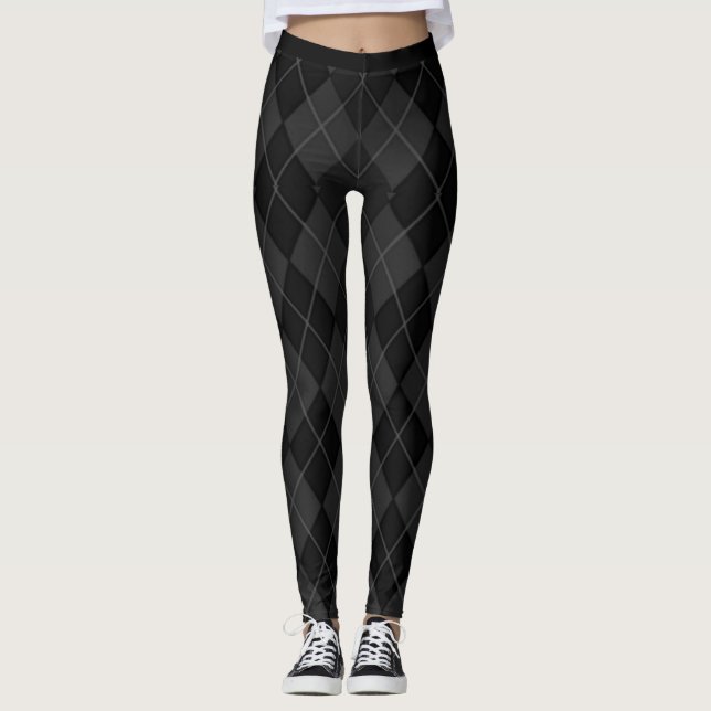 Klassisch-Schwarz-Raute (c) XS-XL_Leggings_ Leggings (Vorderseite)