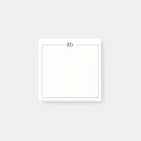 Klassisch, schwarz und weiß Mit Monogramm