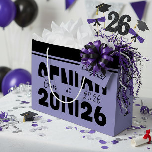 Klassisch schwarzes Senior Custom Große Geschenktüte
