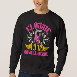 Klassisch seit 1972 und immer noch rockend Retro V Sweatshirt
