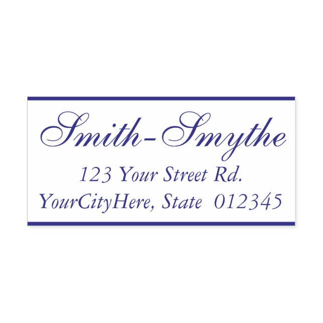 Klassisch, traditioneller Name + Anschrift Permastempel (Design)