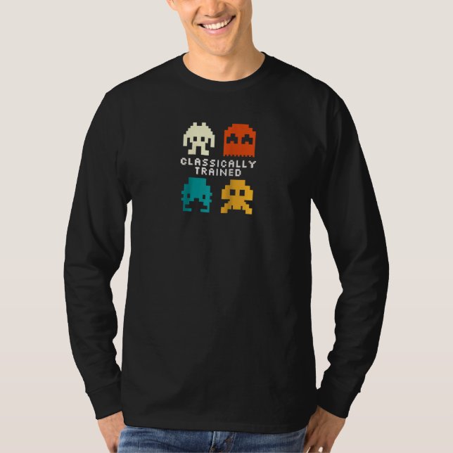 Klassisch trainiert - Vintages Retro Gaming Raglan T-Shirt (Vorderseite)