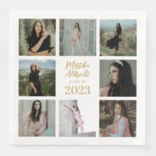 Klassisch und einfach weiß FOTO ABSCHLUSS Serviette