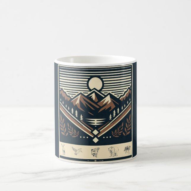 Klassisch/Vintag draußen/Wildnis Kaffeetasse (Mittel)