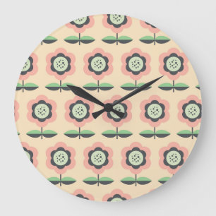 Klassisch Vintag: florloses Design Große Wanduhr